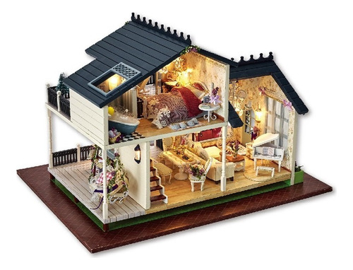 Cutebee Diy Casa Miniatura Diorama Madera Kit De Dollhouse