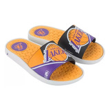 Chinelo Nba Basquete Branco/amarelo/roxo 12195