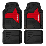 Tapete Alfombra Deportivo Sparco Auto/camioneta Negro Rojo