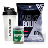 Kit Whey Protein 1kg Body Shape + Creatina 300g + Brinde