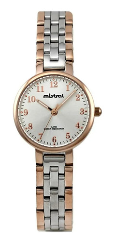 Reloj Mistral Lmt-7252tt-4b 50m Para Mujer Oroplat Liniers