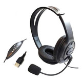 Headset Usb Voip Com Cancelador De Ruído - Agem Ahx-3000