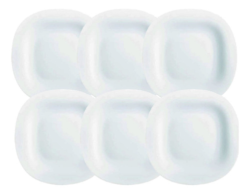 Plato Postre Vidrio Templado Carine Luminarc Pack De 6 X20cm