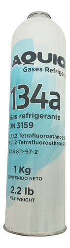 Gas Refrigerante Aquion 134a De 1 Kg Automotriz