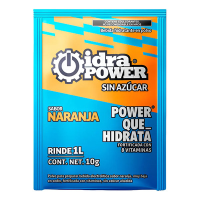 Idra Power Bebida Hidratante 200 Pzas 10 G Sabor Naranja | Envío gratis
