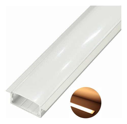 Perfil Para Fita Led Embutir Com Difusor 30x10mm 2 Metros