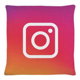 Almofada Bordada De Pelúcia Emoji/tamanho: 45 Cm X 45 Cm Cor Várias Desenho Do Tecido Logo Instagram