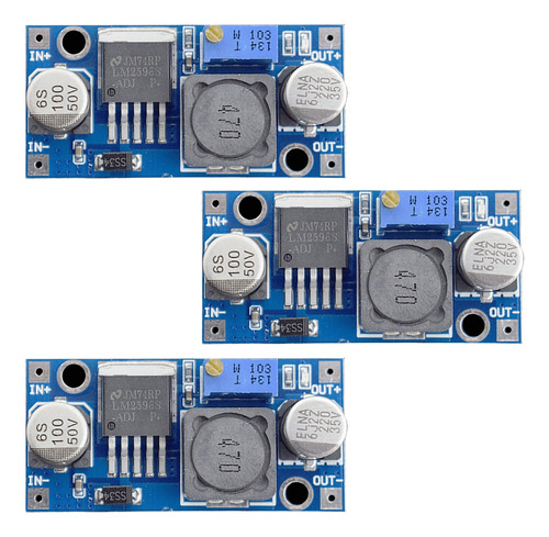 X3 Fuente Lm2596 Step-down Dc-dc 1.25-35v 3a Arduino C/ Led 