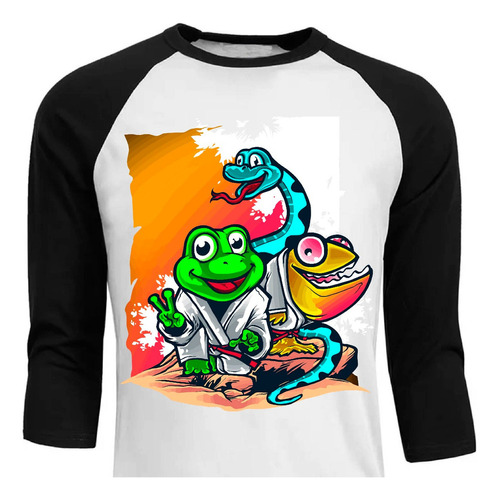 Jiu Jitsu Frog Snake - Diseño - Raglan - Polera