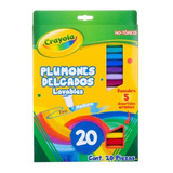 Plumones Crayola Delgados 20 Piezas Lavables Con Aromas