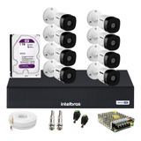 Kit 8 Cameras Intelbras 1120 Dvr 8 Canais 1008c C/ 1t Purple
