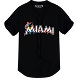 Camisola Jersey Miami Marlins M1 Negro Ch M G Eg 2eg