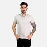 Camisa Polo Calvin Klein Relevo Areia