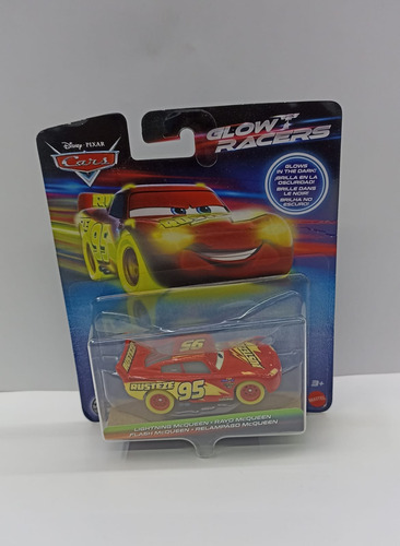 Cars Rayo Mcqueen Glow Racers Nuevo Sellado Metal