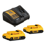 Kit Baterías 2ah + Cargador 20v Máx Dewalt Dcb203c2-b2