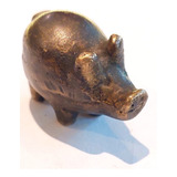 Cerdito Chancho Cerdo Bronce Miniatura Antiguo Puerco Lechon