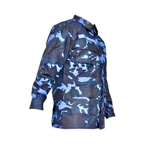 Camisa Gandola Tático Camuflado Woodland Azul Rip Stop