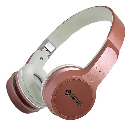 Fone De Ouvido Regulável Bluetooth Headset Rosa Dobrável