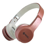 Fone De Ouvido Regulável Bluetooth Headset Rosa Dobrável