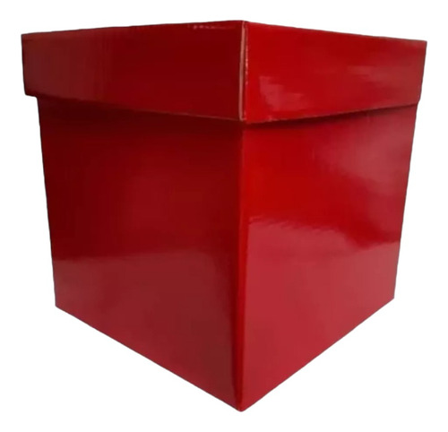 1 Caja Para Regalo De 30cmx30cm Color Rojo Mate 