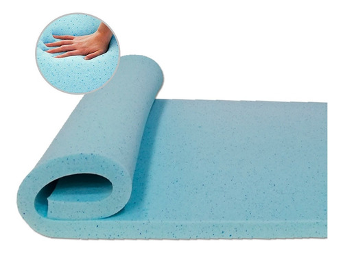 Colchoneta Memory Foam Con Gel Fresco Viscogel 160x190 Queen