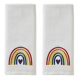 Skl Home Pride Rainbow Juego De Toallas De Mano, 25 X 16, 2 