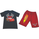 Conjuntos Cars Rayo Mcqueen Camiseta+pantaloneta  