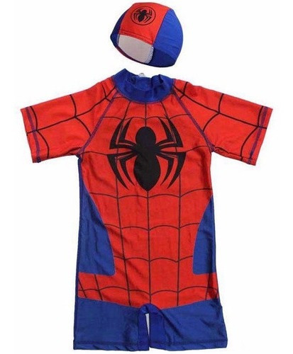 Traje De Baño Infantil Spiderman Superman Cosplay