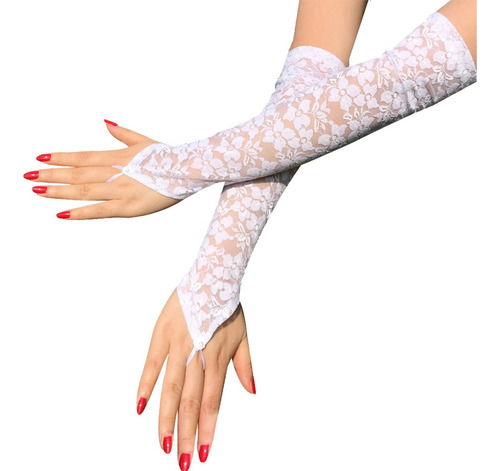 Mangas De Brazo De Protección Uv Para Mujer, Con Encaje Flor