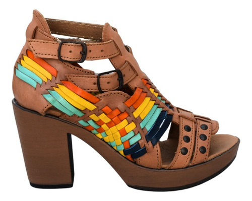 Zapatos Sandalias Huarache Artesanal Piel Color Tan C 353