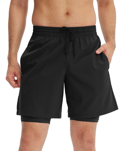 Pantalones Cortos Para Hombre Dry Running For Workout, 2 Pan