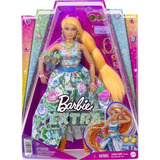 Muñeca Barbie Extra Fancy Con Mascota Y Vestido Floral