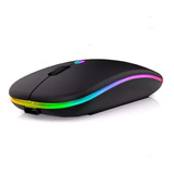 Mouse Inalámbrico Bluetooth, Rgb Retro Iluminado Recargable 