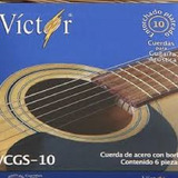 Encordadura Victor Para Guitarra Acustica. Acero Plateado