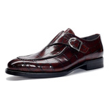 Mocasines Hombre Business Formal Zapatos Cuero Plaid Casual