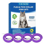 Paquete De 4 Collares Antipulgas Para Gatos, Collar AntipuLG