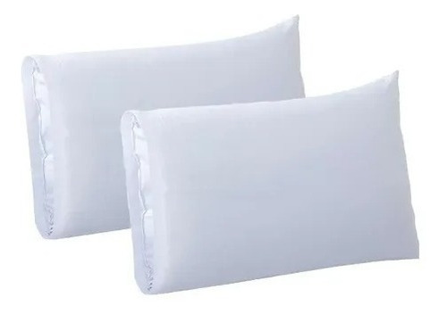 Par Funda Almohada Estandar Cama Microfibra Blanco Concord