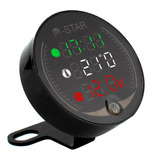Voltímetro Digital Led 4 En 1 Moto Atv Reloj Termómetro Cron