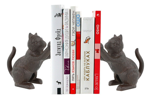 Kavsi Sujetalibros Decorativos De Gato Para Libros Y Estante