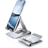 Soporte Plegable De Aluminio Para Telefono Celular. Plateado