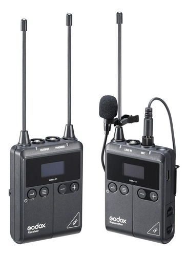 Microfone Godox Wmics1 Kit 1 Rx+tx Sem Fio Para Câmera