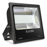 Refletor Led 200w Bivolt Branco Frio 6500k Ip65 - Elgin Cor Da Carcaça Preto Cor Da Luz Branco-frio 110v/220v