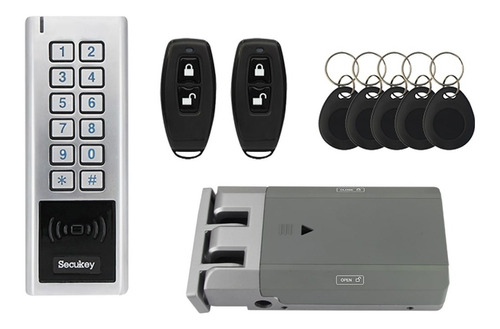 Cerradura Kit Wireless Teclado+2controles +5tag D5 Secukey 