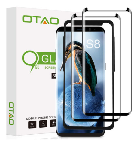 Otao Galaxy S8 Protector De Pantalla De Vidrio Templado (paq