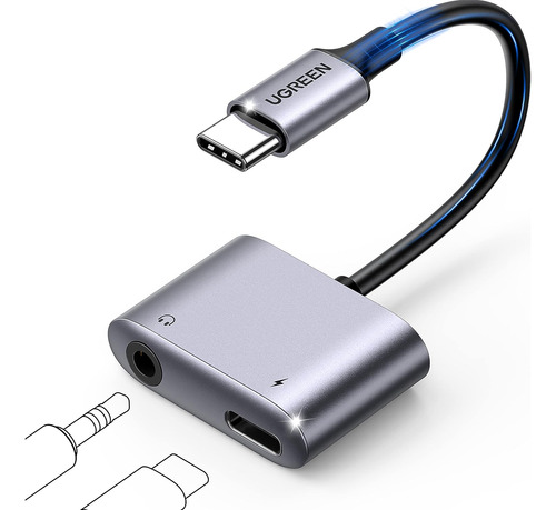 Adaptador De Cargador Y Auriculares Usb C 3,5 Mm 2 1 Ti...