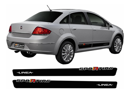 Kit Adesivo Fiat Linea Sporting Tuning - Espátula Grátis