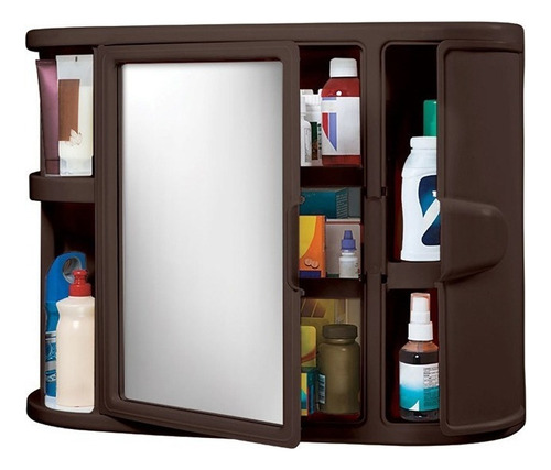 Gabinete Baño Con Espejo Rimax - Wengue