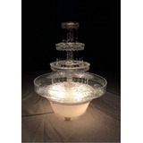 Crafts Central Pequeña Fuente De Agua De Plástico Iluminada De 13 Pulgadas Para Bodas, Centros De Mesa De Pasteles Y Decoración De Oficina