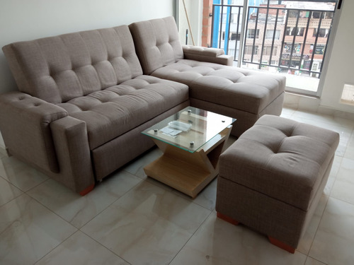 Sofa Cama Con Centro De Mesa Madera.