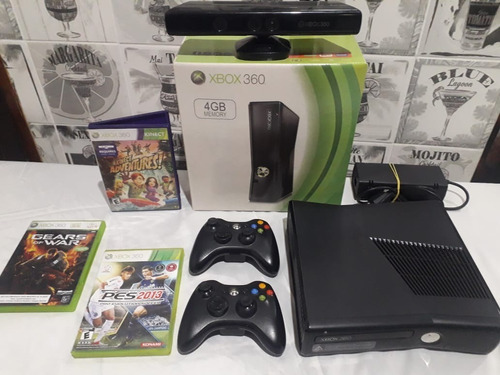 Xbox 360, 2 Controles, 3 Jogos, Kinect, 12x S/juros Original